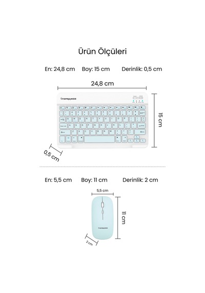 Tablet Ve Telefonlar İçin Bluetooth - Wireless Klavye Ve Mouse Set - Siyah Diğer Tablet Ve Telefonlar İçin Bluetooth - Wireless Klavye Ve Mouse Set - Siyah Diğer