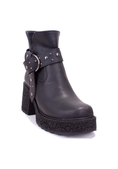 Dagoster Dza07-8962278 Siyah Günlük Platform Topuklu Kadın Bot 001