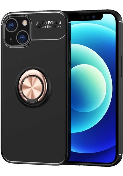 Apple Uyumlu  iPhone 13 Mini Kılıf Zore Ravel Yüzüklü Silikon Kılıf
