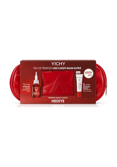 Vichy Tüm Cilt Tipleri İçin Leke Karşıtı Bakım Seti: Koyu Leke Karşıtı Serum 30ml & Spf50+ Göz Kremi 15ml