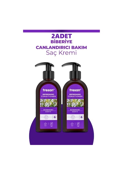 Tresan Biberiye Canlandırıcı Sülfatsız Bakım Saç Kremi 300 Ml 2 Adet