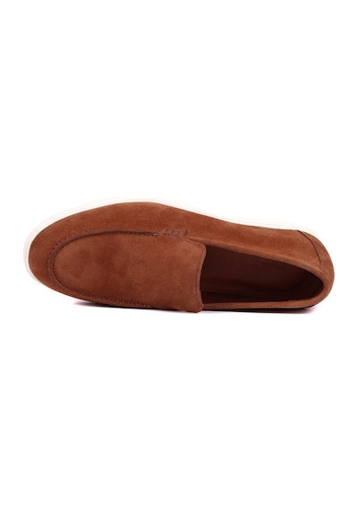 Shoetyle - Hakiki Süet Deri Taba Rengi Erkek Loafer - 115-k664-1607