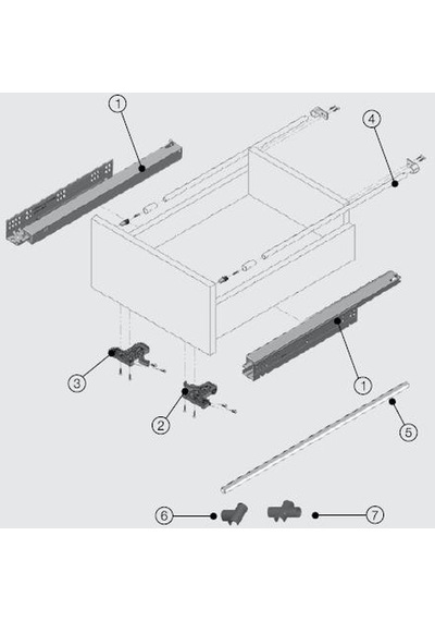 Samet Smart Slide Tam Açılım Ray 550 Oılb Mod-1