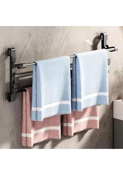 Sunup Sn-30748 Siyah Duvara Monte 65 Cm Çok Amaçlı Pratik Terlik Ayakkabı Ve Havlu Düzenleyici Diğer