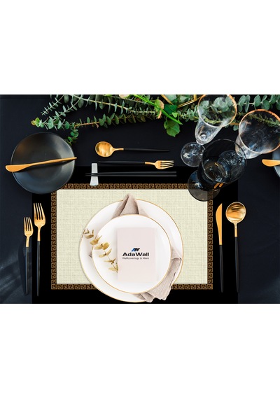 Figüratif Gold Amerikan Servis 4'lü Set Çok Renkli