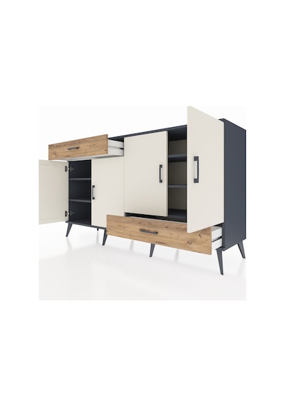 Hyperion Konsol 5 Raflı 2 Çekmeceli 4 Kapaklı 176x44x99 Antrasit- Antrasit-aytaşı/çam Hyperion Konsol 5 Raflı 2 Çekmeceli 4 Kapaklı 176x44x99 Antrasit- Antrasit-aytaşı/çam