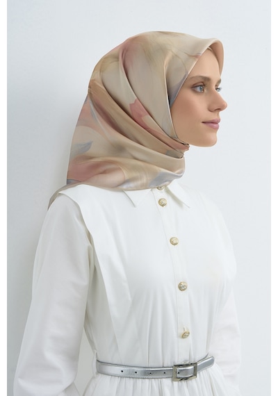 Armine Saf İpek Sura Eşarp-2026 İlkbahar-yaz- 951900d Pudra