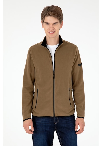 U.S. Polo Assn. Erkek Haki Basic Polar Hırka 50298066-VR027