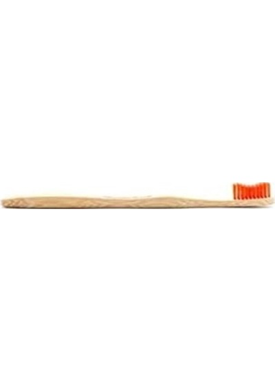 The Humble Co. The Humble Co Bambu Diş Fırçası Yetişkin Medium Orta Sert Kırmızı Açık Ahşap