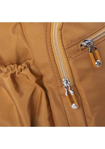 Nas Bag Büyük Boy Unisex Hafif Ve Su Geçirmez Çok Gözlü Sırt Çantası Hardal