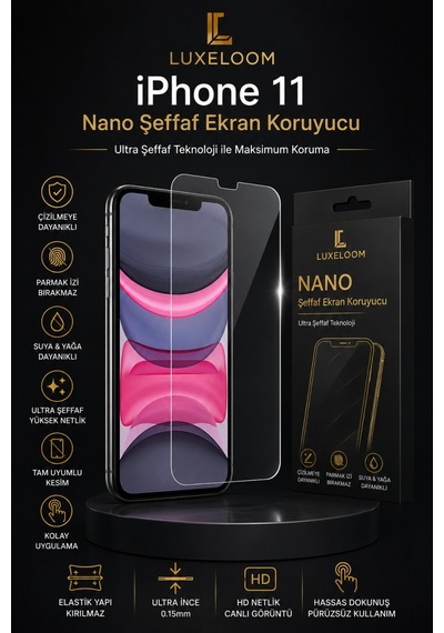 Apple Uyumlu iPhone 11 Nano Şeffaf Ekran Koruyucu 72451892