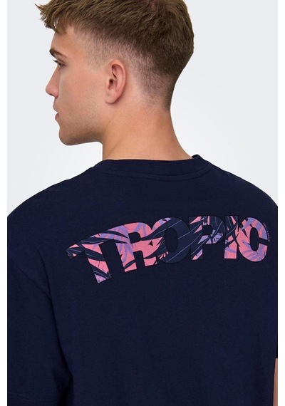 Only & Sons Onsmervyn Lıfe Rlx Summer Ss Tee 22029519 Lacivert 001