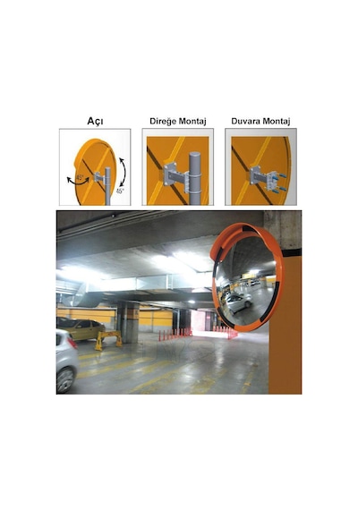 Dış Bükey Trafik Güvenlik Aynası 60 Cm