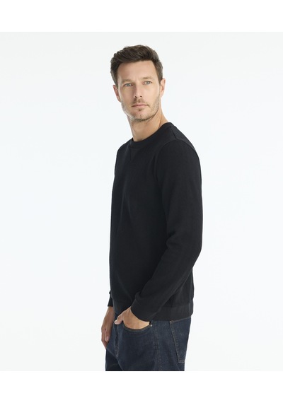 Yargıcı Regular Bisiklet Yaka Uzun Kol Sweatshirt 25kesw9006x 001 Siyah