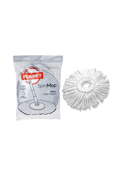 Planet Lux Mop Yedeği Yuvarlak Mop Püskül Mikrofiber Dolgun Spinmop Yedek Up702 - 816998388