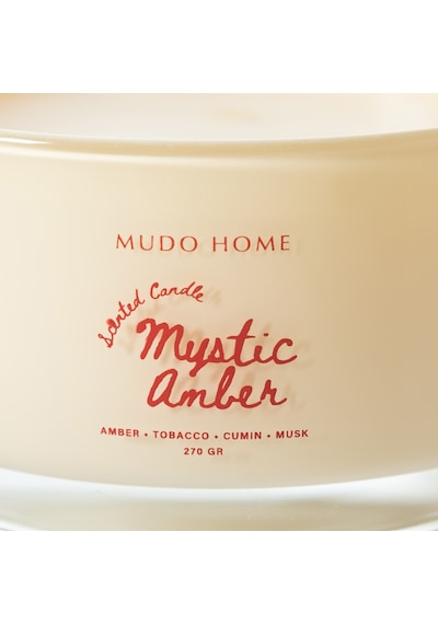 Mudo Home Mystıc Amber Yatay Mum Sarı