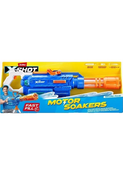Xshot Water Gatling Motor Soaker Motorlu Su Tabancası Su Tabancaları Mavi