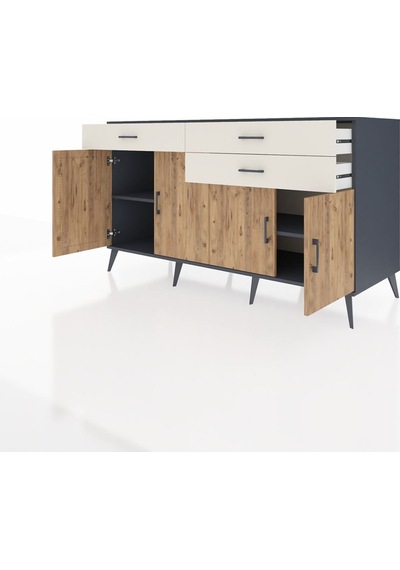 Kronos Konsol 2 Raflı 3 Çekmeceli 4 Kapaklı 176x59x99 Antrasit-ça Antrasit-çam/aytaşı Kronos Konsol 2 Raflı 3 Çekmeceli 4 Kapaklı 176x59x99 Antrasit-ça Antrasit-çam/aytaşı