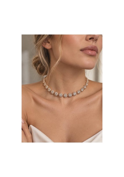 Kadın Rose Gold Zirkon Taşlı Zarif Kolye Işıltılı Şık Tasarım, Özel Gün Ve Davet Kolyesi Altın - 919456568 Altın