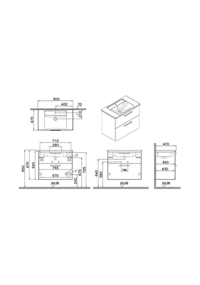 66306 VitrA Root Flat İki Çekmeceli Lavabo Dolabı, 80 Cm, Parlak Beyaz Köşeli Lavabo Dahil Diğer 66306 VitrA Root Flat İki Çekmeceli Lavabo Dolabı, 80 Cm, Parlak Beyaz Köşeli Lavabo Dahil Diğer