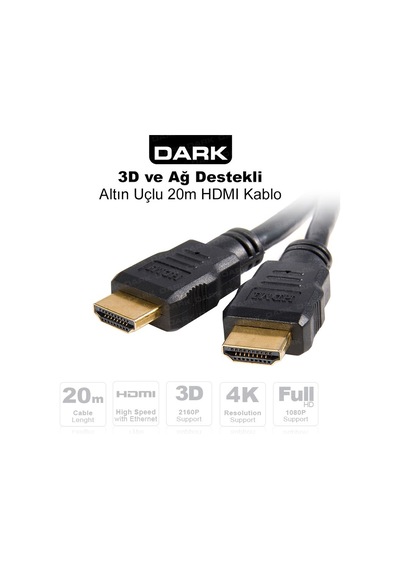 Dark Dk-hd-cv14l2000 20 Metre Hdmı Kablo Altın