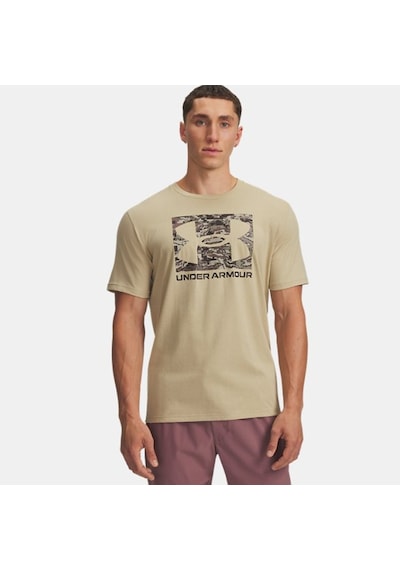 Under Armour Abc Camo Boxed Logo Erkek Kahverengi Bisiklet Yaka Tişört Kahverengi