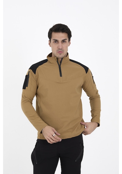 Camp Scoutland Camp137 Outdoor Tactical Su iticili Erkek Hardal Taktik Sweatshirt Hardal