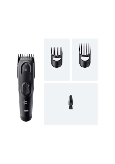 Braun Saç Kesme Makinesi Series 5, +3 Aksesuar, Ömür Boyu Keskin Bıçak, 17 Uzunluk, Hc5530