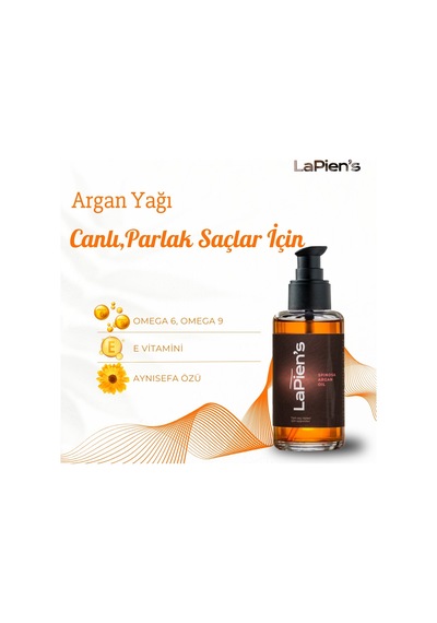 Lapien's Yıpranmış Kuru Saçlara Özel Yoğun Besleyici Argan Bakım Yağı 100 ML