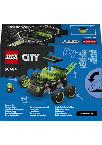 Lego City Araçlar Video Oyunu Yarış Arabası - Model Araba Seti - Sürücü Minifigürlü Yarış Oyuncağı - 60484