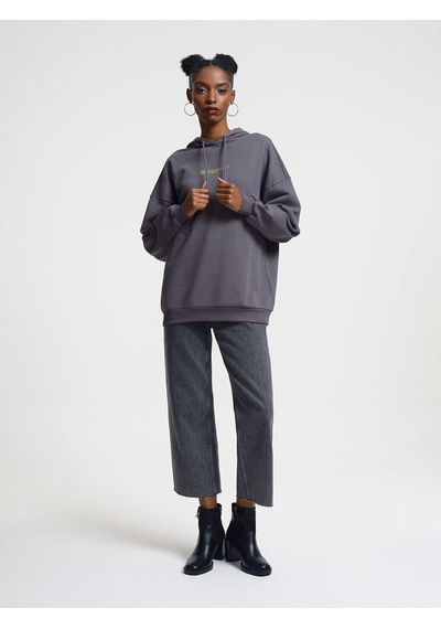 Loft Loose Fit Kadın Sweatshirt Antrasit
