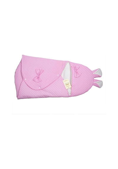 Nursubaby Pembe Puantiyeli Kundak Battaniye Modeli - Pembe Puantiyeli Pembe