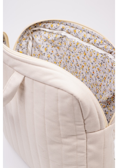 Laptop Çanta Patchwork Krem