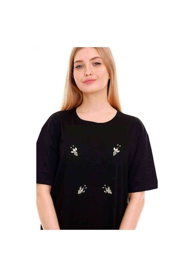 Kadın Oversize Taş Işlemeli Tshirt (534816463)