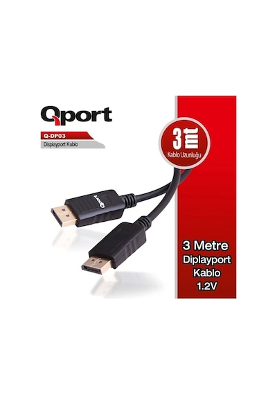 Qport Q-dp34 3metre Dp Kablo 1.4v