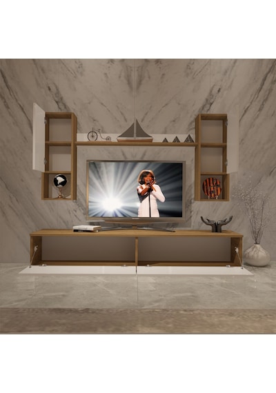 Decoraktiv Eko 5da Mdf Std Tv Ünitesi Tv Sehpası Pera - Beyaz