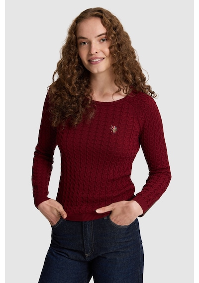 U.S. Polo Assn. Kadın Bordo Basic Kazak 50327560 Vr014