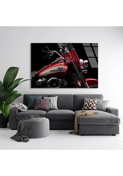 Harley Motosiklet Cam Tablo 50x35 Cm