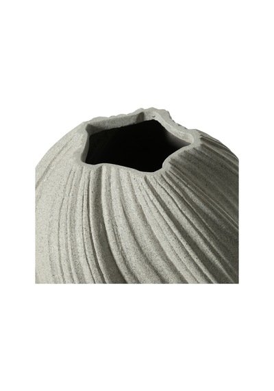 Mudo Home Spıral Vazo Bej 34x32cm Gri