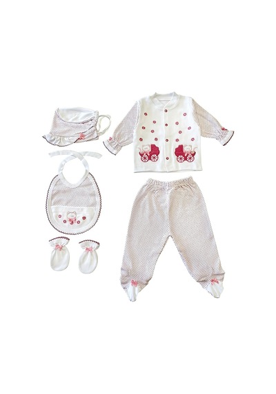 Sema Baby Sema Bebe Kız Bebek 5'li Zıbın Set Pembe