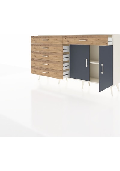 Arges Konsol Tek Raflı 6 Çekmeceli 2 Kapaklı 176x30x99 Aytaşı-ant Aytaşı-antrasit/çam Arges Konsol Tek Raflı 6 Çekmeceli 2 Kapaklı 176x30x99 Aytaşı-ant Aytaşı-antrasit/çam