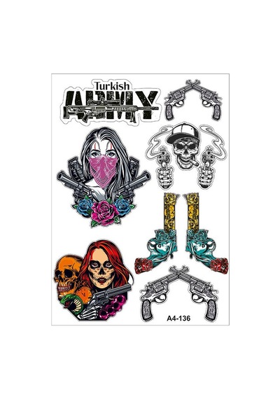 A4 Sticker 136 Tek Paket Çoklu Sticker Standart