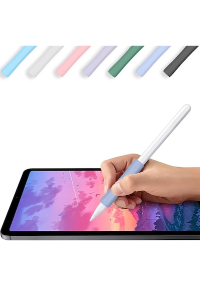 Apple Pencil 1-2 Nesil Pro Usb-c Uyumlu Soft Yumuşak Silikon Kalem Tutucu Zarif Ve Rahat Kullanım Lavanta