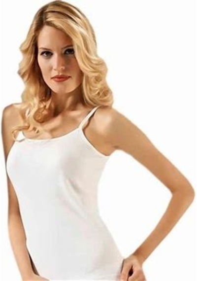 Tutku Kadın Ribana Ince Askılı Atlet 2'li Paket Beden 5 Xl Beyaz