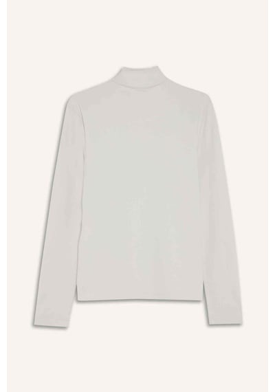 Defacto Defactofit Standart Fit Dik Yaka Fermuarlı Sporcu Sweatshirt F1687ax25wnbg721 Bej-bg721