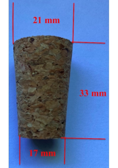 22x33x17mm Mantar Tıpa Şişe Mantarı - Doğal Mantar Tıpa - Şarap Şişesi Mantar Tıpası 10 Adet