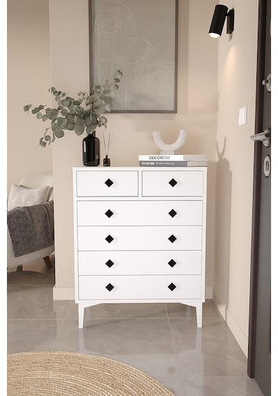 Df11103 6 Çekmeceli Şifonyer Modern Yatak Odası Bebek Odası Çamaşır, Kıyafet Düzenleyici Dolap