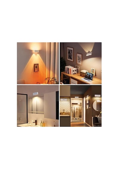 Ledx Sk-bd188f Çift Yönlü Hareket Sensörlü Dekoratif Şarjlı Duvar Aplik 2 Mercekli 15 Smd Ledli 3000k-4000k-6500k Belirtilmemis