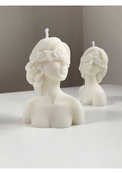 Bernami Mumluk Şamdanpinterest Soya Wax Çiçek Maskeli Kız Mum Diğer