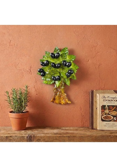 El Yapımı Zeytin Ağacı Duvar Dekoru 14x20 Cm Bereket Temalı Hayat Ağacı Duvar Süsü & Yeni Ev Hediyesi
